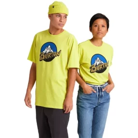 nisex tričko Burton UA RETRO MOUNTAIN SS Limeade Unisex tričko od značky BURTON, model RETRO MOUNTAIN - štýlové prevedenie v regular strihu, veľké logo značky tlačené na prednej strane trička, krátke rukávy. Materiál: 100% organická bavlna. Tričko je strihom vyrábané podľa pánskej veľkostnej tabuľky, pri dámskych veľkostiach preto odporúčame vyberať o veľkosť menšiu.